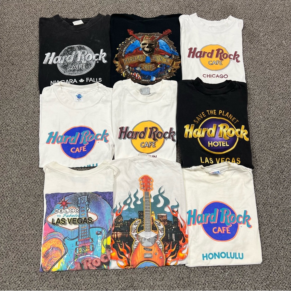 9 Vintage Hard Rock Cafe Shirts